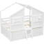 Lit mezzanine pleine grandeur en pin blanc avec 2 fenêtres, 4 tiroirs et un espace de rangement pour une bonne nuit de repos-1775311804