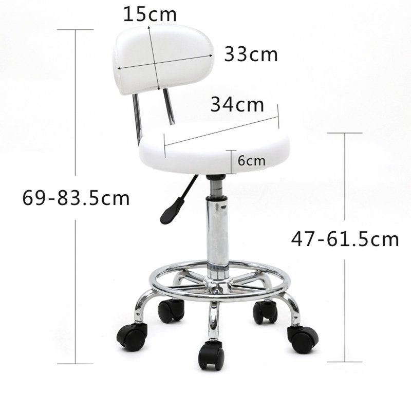 Tabouret Nooram, Blanc