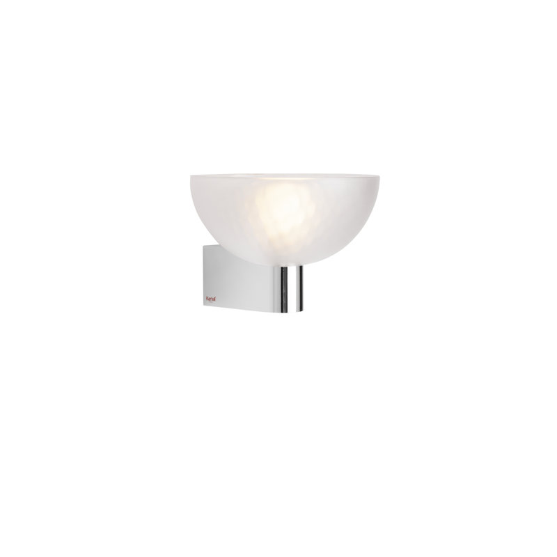 1 - Light Armed Sconce, Silver, Crystal