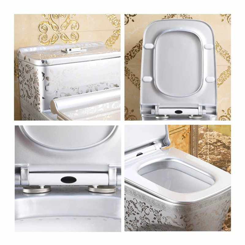 Toilettes allongées silencieuses et anti-odeurs 1,58 gallons Gpf (siège inclus)