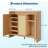 Farmhouse Rattan Shoe Cabinet with Doors – 5-Tier Wooden Entryway Organizer – Adjustable Shelves – Narrow Slim Storage Bench for Hallway or Apartment – Dark Oak-129890959