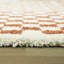 Noor Chequered Burnt Orange/Cream Rug-993609340