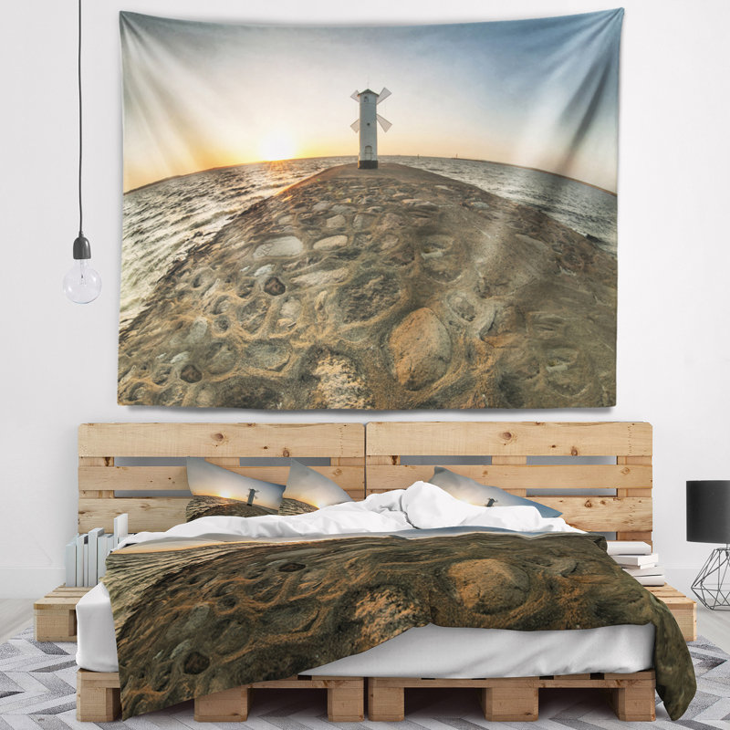 Tapisserie Stawa Mlyny, paysage marin, H 32 po x l 39 po