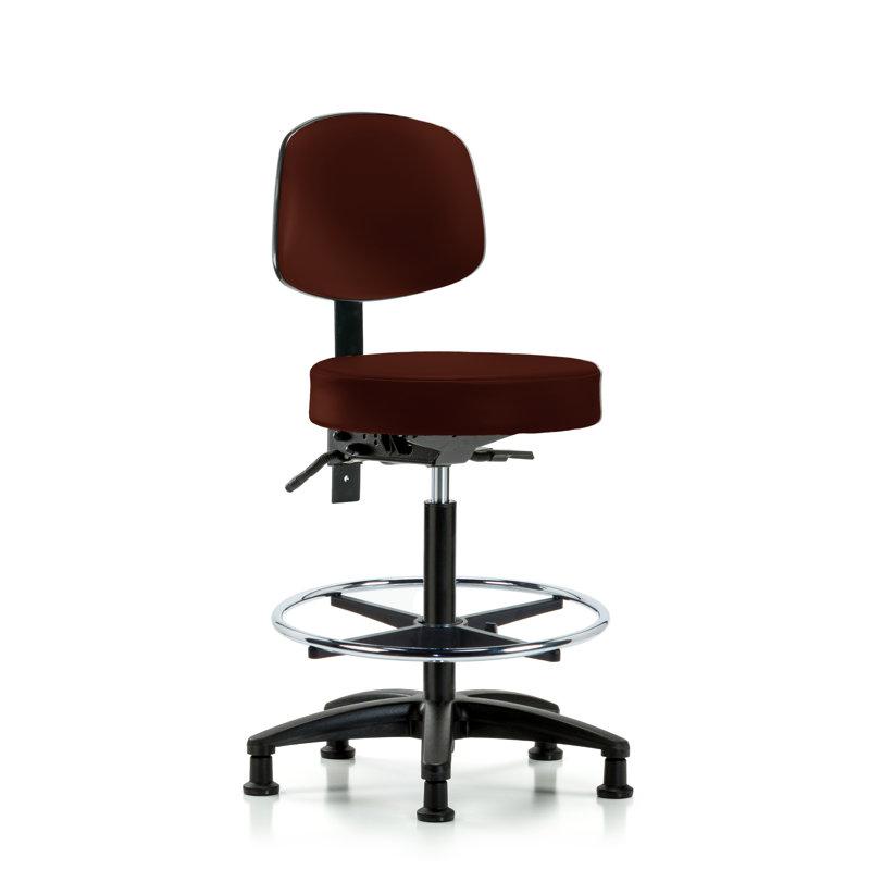 Tabouret de laboratoire Christa, Bourgogne, Roulettes