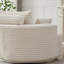 Fauteuil pivotant en mousse de velours côtelé simple de 55 po de hauteur avec mouvement à 360 degrés, couette moderne moelleuse, installation rapide, tissu en fausse fourrure de lapin et rotation du canapé-lit, assemblage, coussin