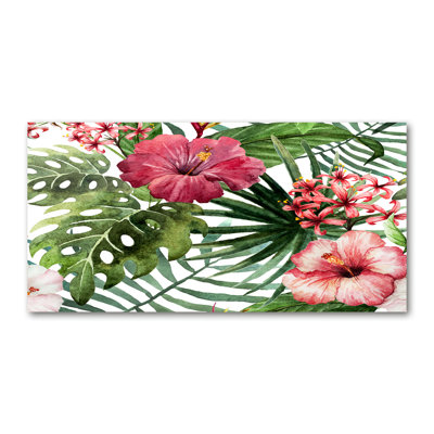 Tropical Flowers - Wrapped Canvas Print