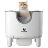 Furoomate Open Self Cleaning Cat Litter Box, Smart Automatic Litter Box Safety Protection, Smart Robot Litter Box