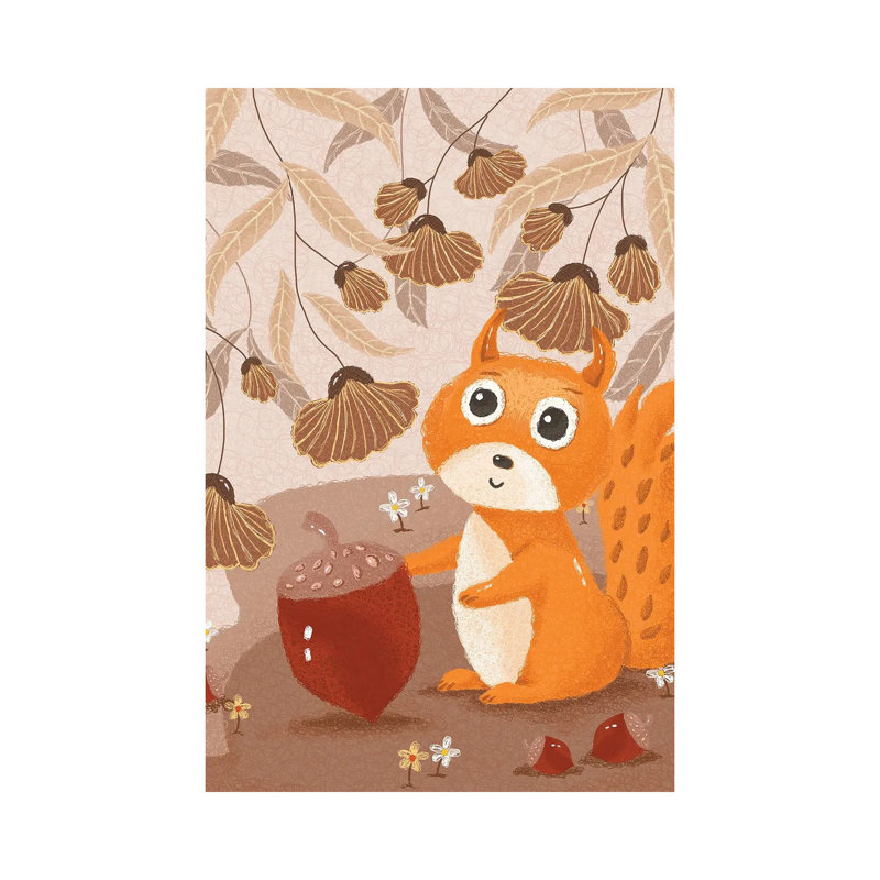 Little Squirrel Coil by Art Mirano - Wrapped Canvas Painting, 101.6cm H x 66.04cm W x 1.9cm D