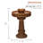 Polk Outdoor Weather Resistant Floor Fountain with Light