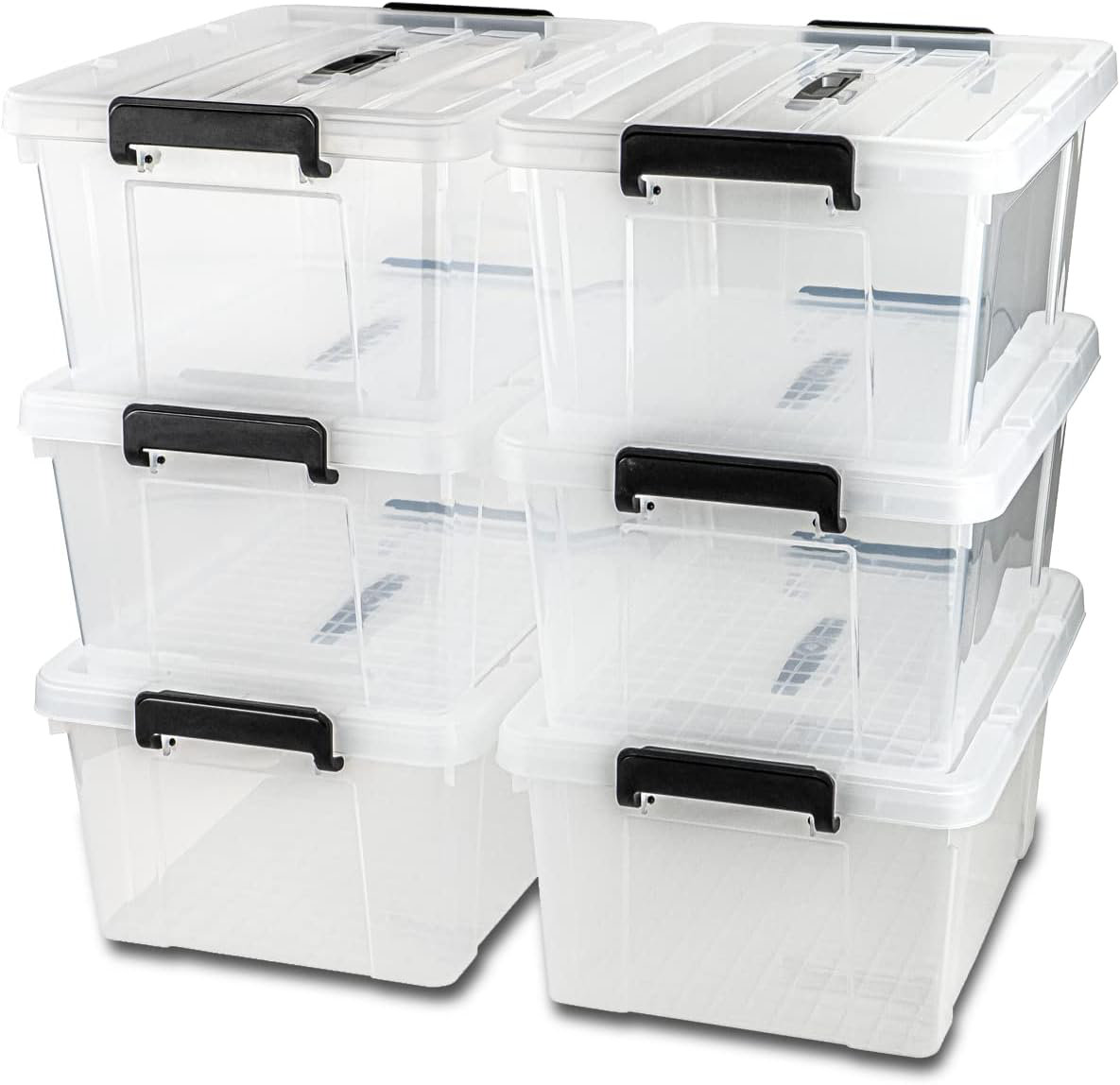 Rebrilliant 6.7 Qt [1.6 Gal] Snap Top Plastic Storage Box