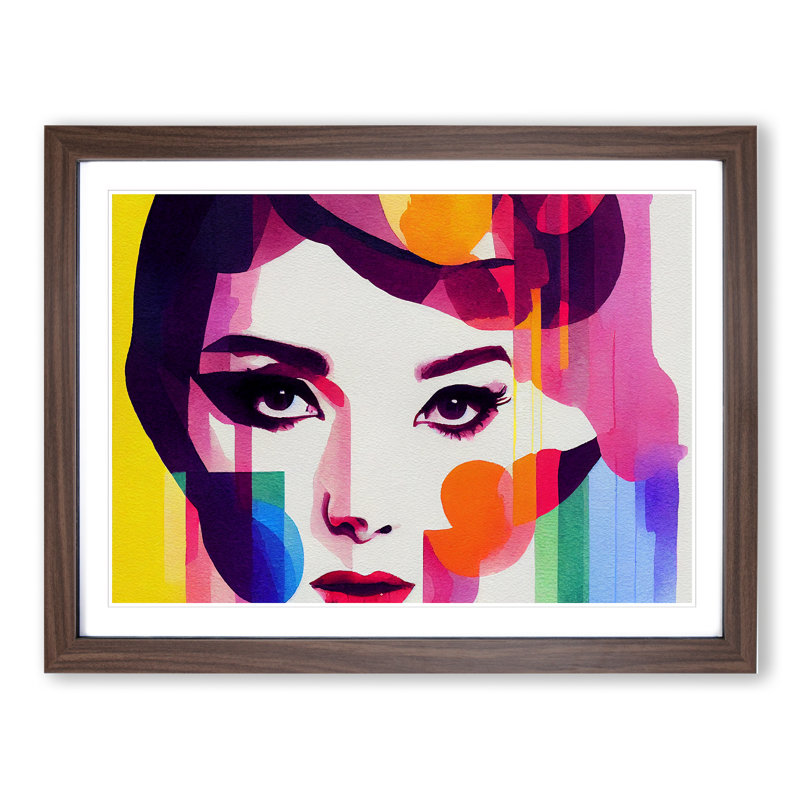 Colourful Woman Abstract - Single Picture Frame Print