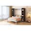Grand lit escamotable mural avec portes de rangement-1033471296