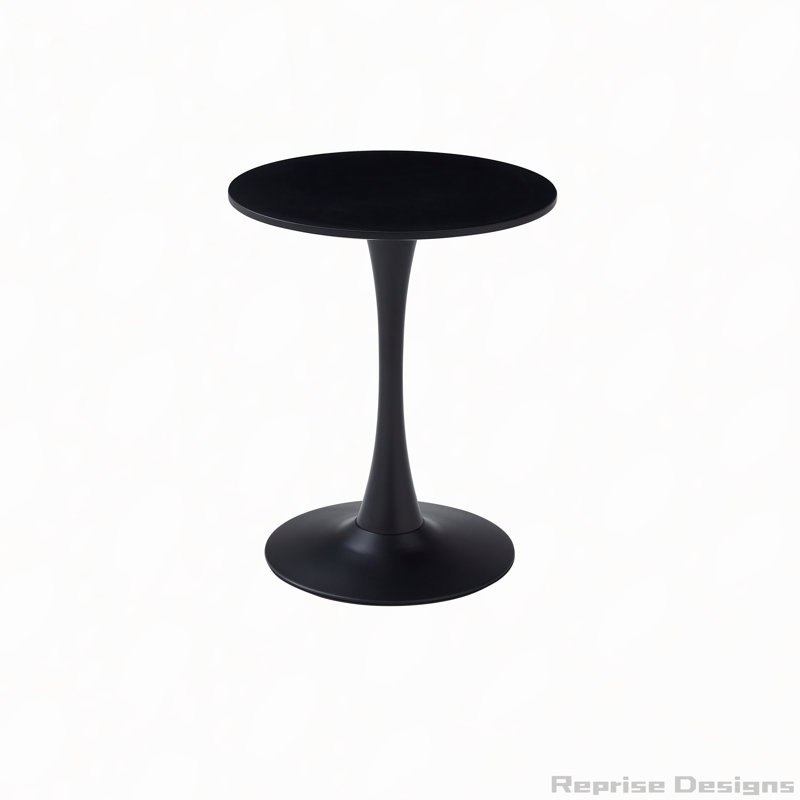 Table de salle à manger moderne, H 28,74 po x l 24 po x P 24 po, Noir