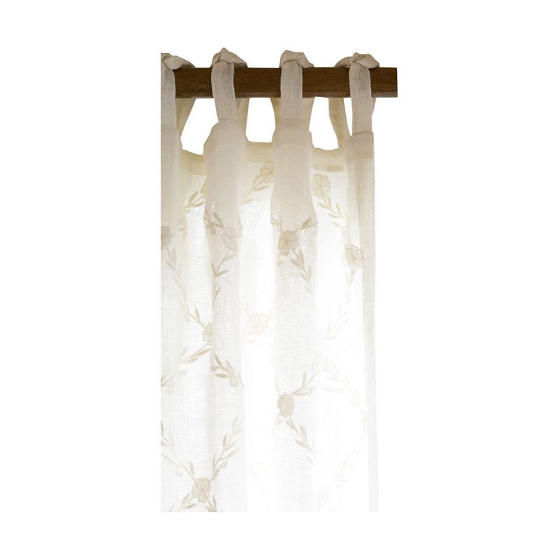 Trellis Sheer Curtain, White, 42"W x 96"L