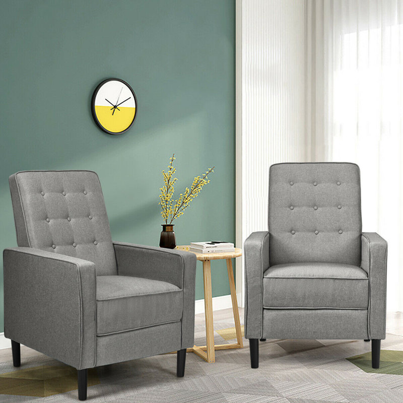 Fauteuil inclinable manuel de 27,5 po Rochel, Lin gris