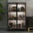3-Tier Glass Door Display Case With LED Light
