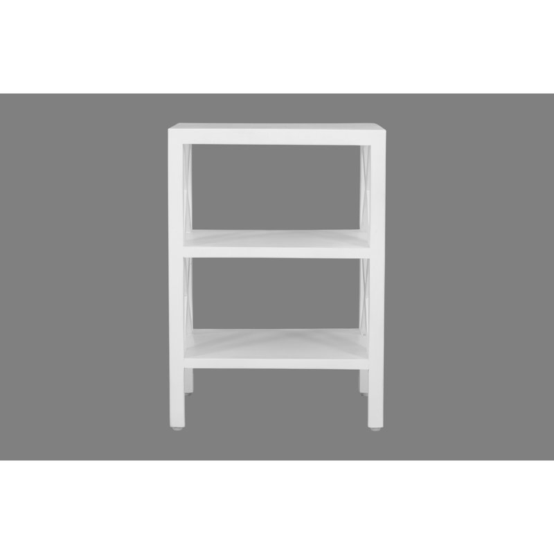 Table de bout en bois massif Yosaira, Blanc
