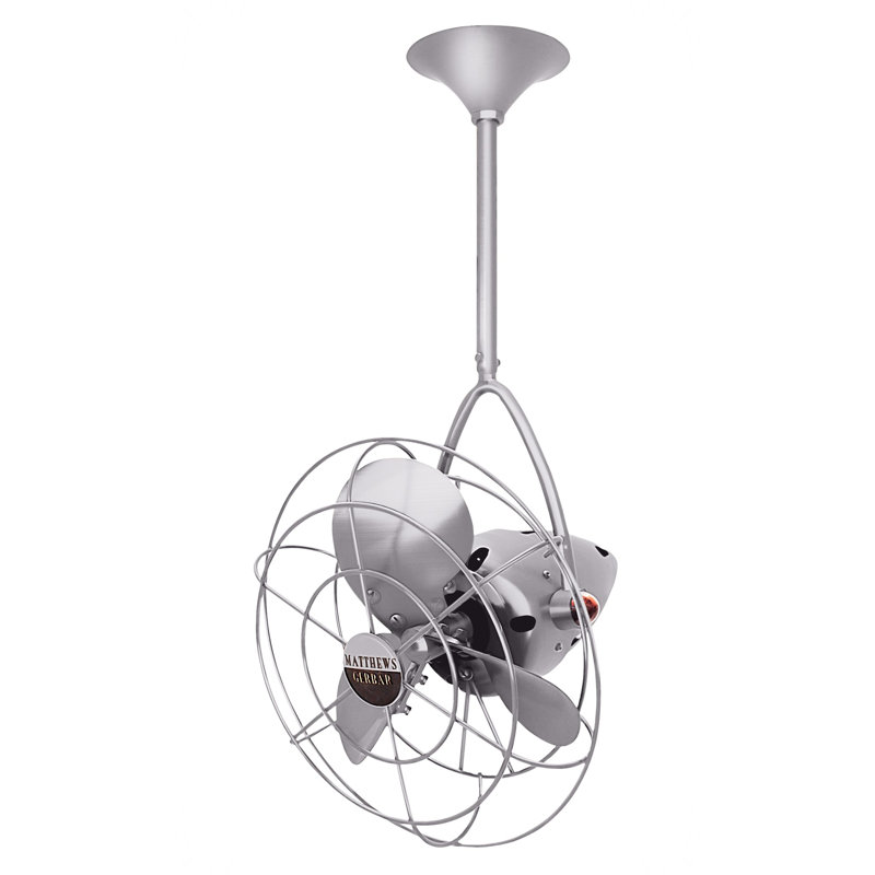 13" Jarold 3 Blade Ceiling Fan, Brushed Nickel