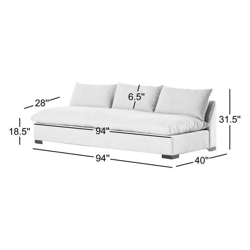 Grant Sofa, Ashby Oatmeal Performance Weave