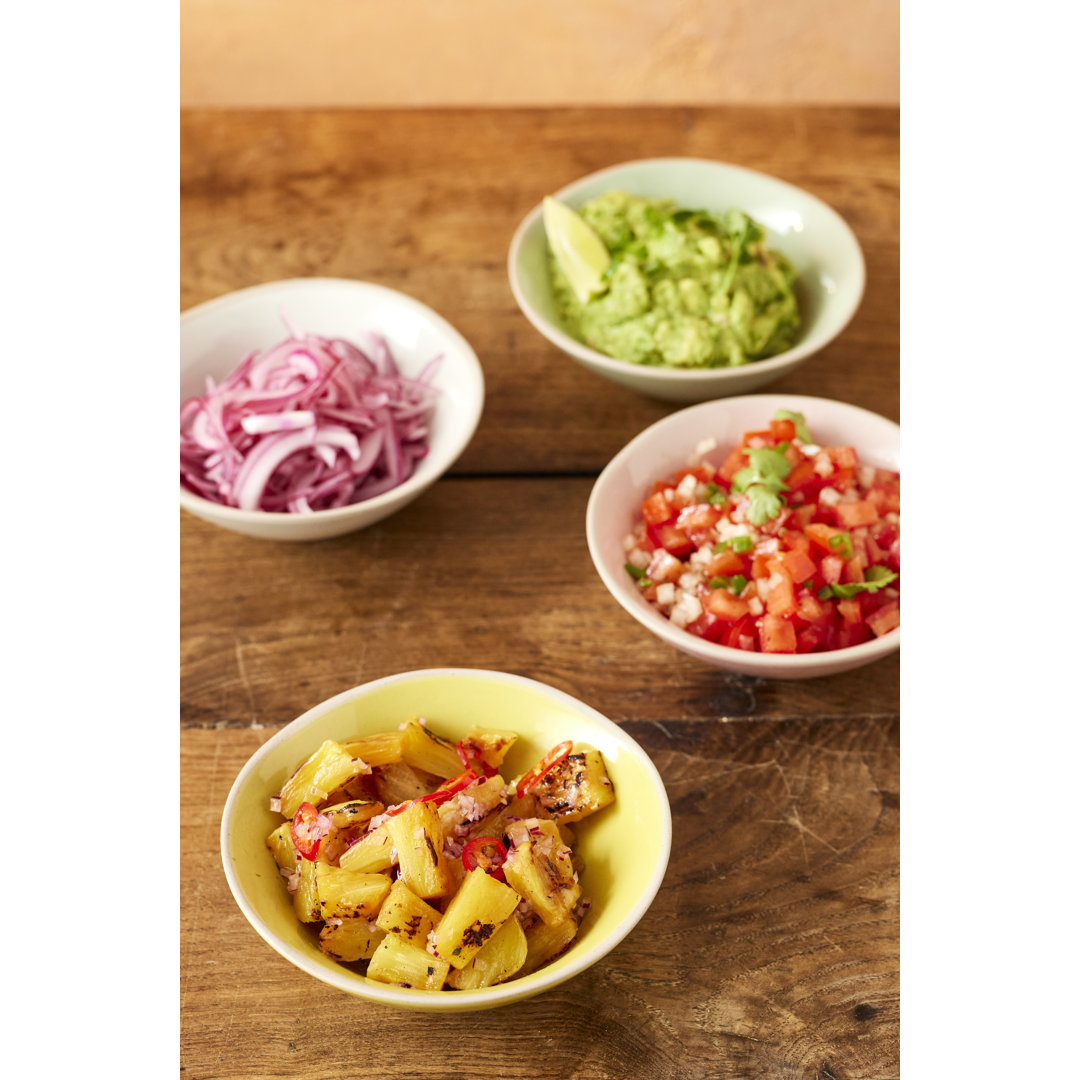 Jamie Oliver Big Love Little Bowls, Set of 4 Pink, White, Green and Yellow Stoneware Tapas Bowls, 13.5cm