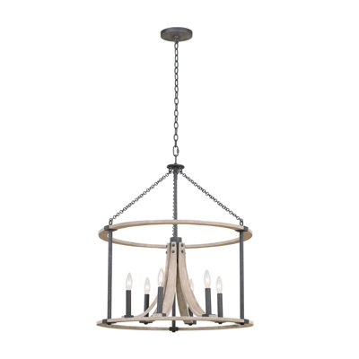Middleton 6 LT Natural Iron Chandelier Kalco