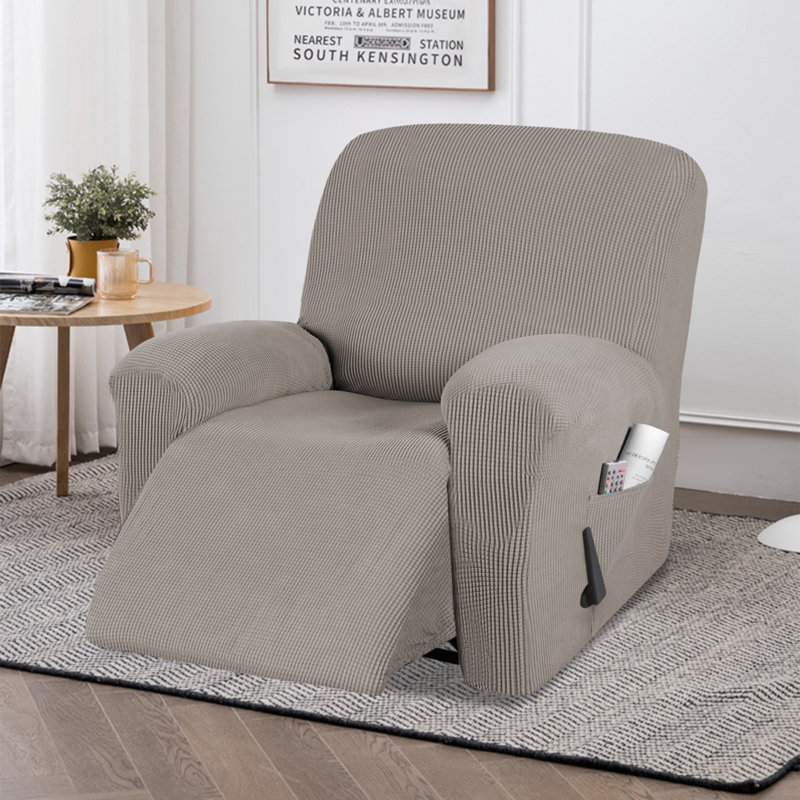 Housse pour fauteuil inclinable Hayneville, Mélange de polyester taupe