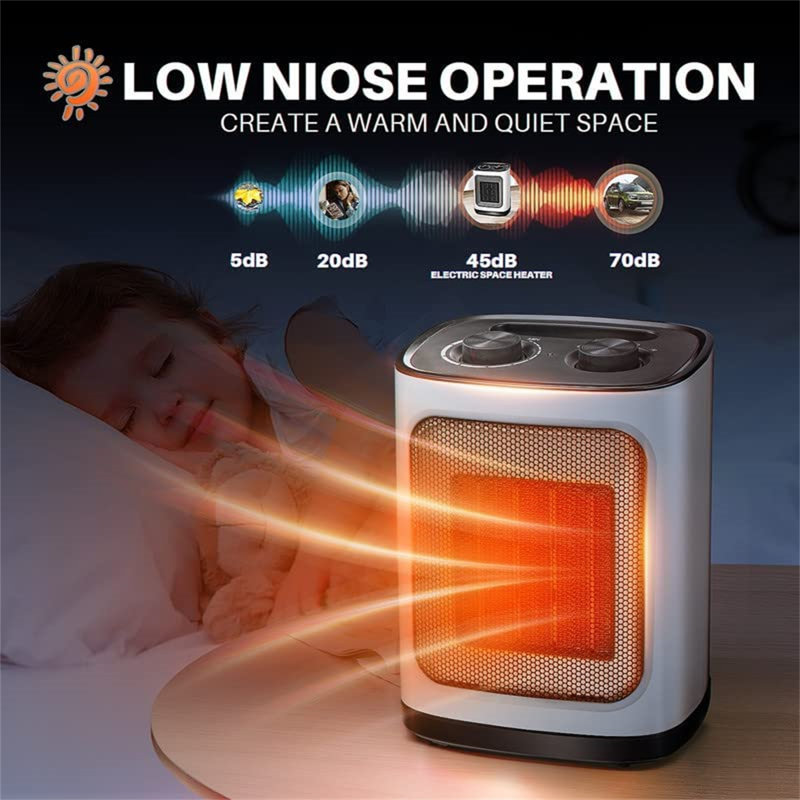 Small Low Amperage Heater Under-Desk Heater Portable Newair