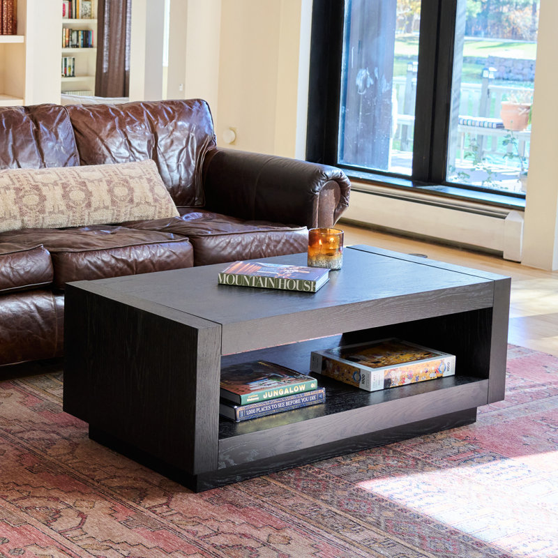 Maven Lane Artemis Contemporary Wooden Coffee Table, Refined Black