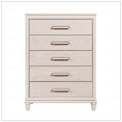 Modern Glam Style Five-Drawer Storage Chest Wooden Bedroom Furniture