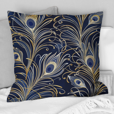 Coussin Blue Boho Feathers II - Boho