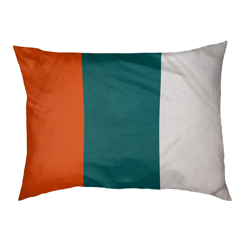 Coussin d'extérieur pour chien Florida Tribe, Small (28" W x 18" D x 6" H), Orange / vert / blanc