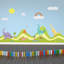 Happy Hills Happy Dinosaurs Kids Wall Sticker
