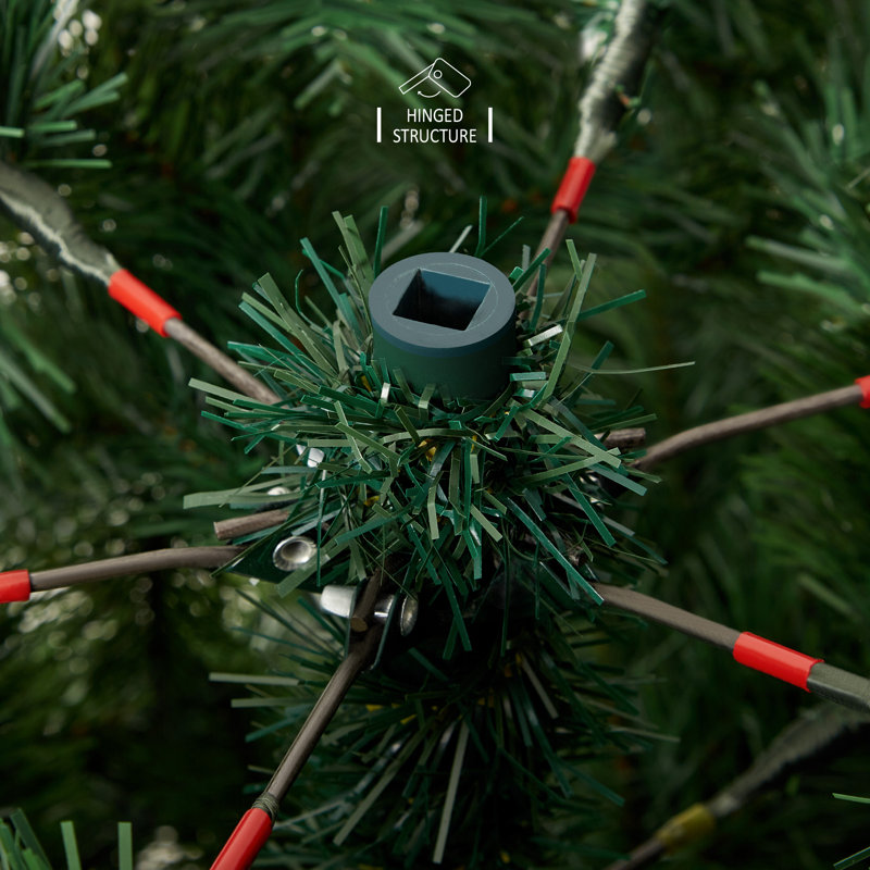 VeryMerry 'Ascot' Christmas Tree with LED Lights with Timer, 8 Light Modes, Decorative Pinecones, 4.99ft H