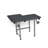 28-inch x 22.5-inch ADA Bariatric Wall Mount Folding Transfer Bench Shower Seat with Legs, Left-Handed, Black Slatted Phenolic Seat