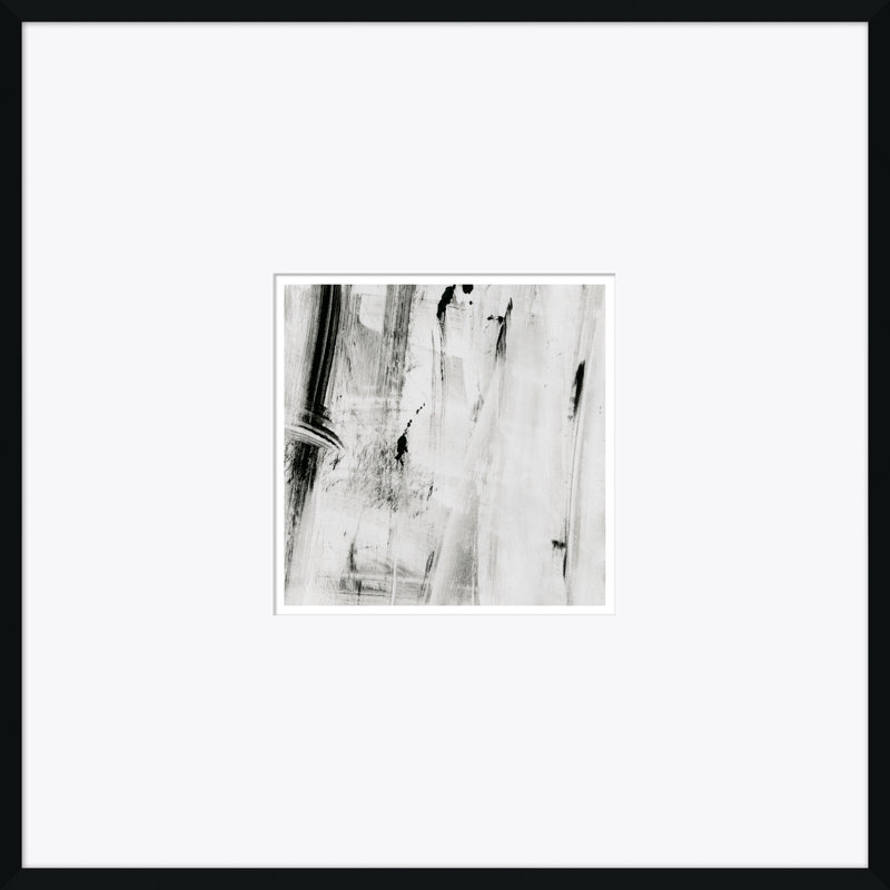 Abstrait Locomotion - Peinture encadrée sur papier, H 25,25 po x l 25,25 po x P 1,38 po