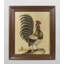 Reproduction de coq, peinture encadrée