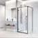 Meridian 34" W x 34" D x 76" H Hinged Framed Shower Enclosure with 3/8  Clear Glass