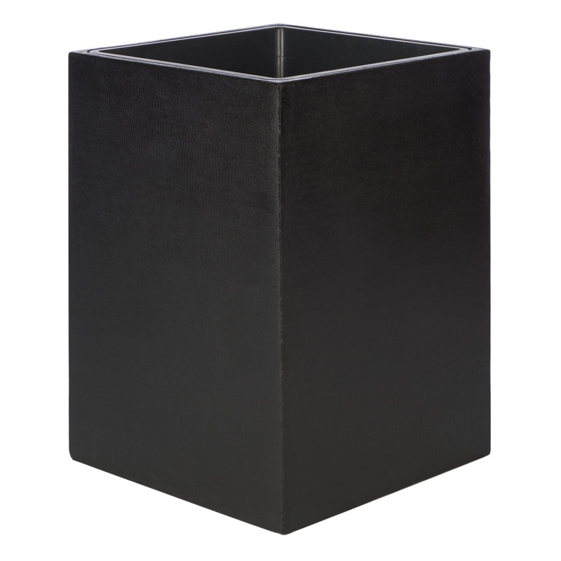 Boîte à fleurs en ciment Damariye, Noir, H 24 po x l 16,9 po x P 16,9 po