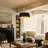 Ether 18" 3-Light Traditional Black & Gold Chandelier Adjustable Height for Dining Room & Kitchen