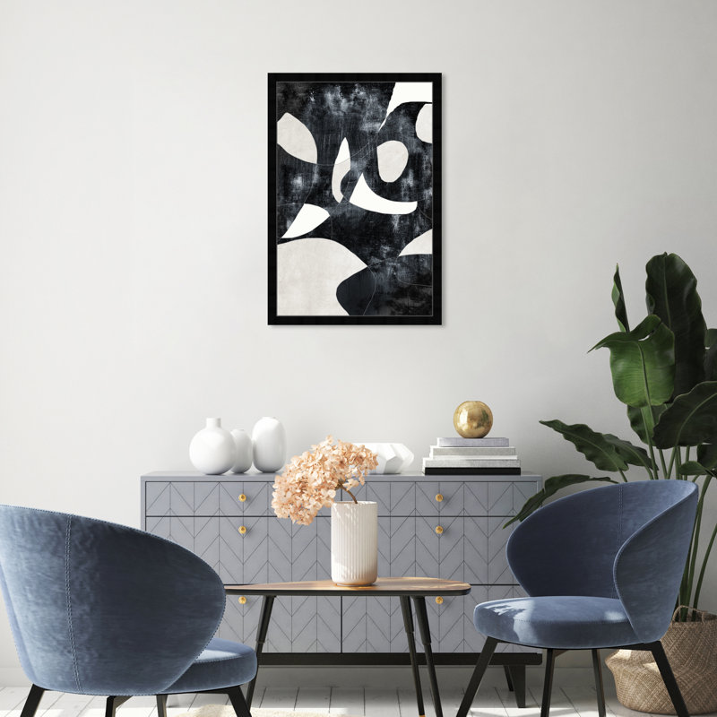 Abstrait «All Of Me», reproduction d'art géométrique murale, H 32 po x l 22 po, Cadre noir