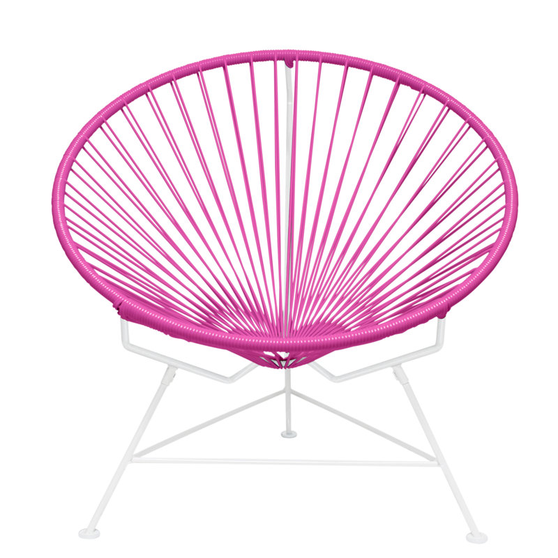 Innit Indoor Handmade Lounge Chair, Pink/White