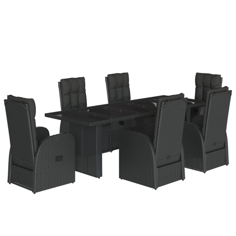 6 - Person Patio Dining Set Rectangular Table with Cushions Included
