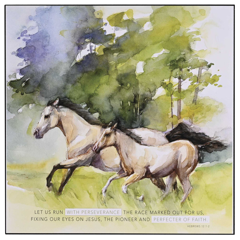Wall Plaque Run With Perseverance 12x12