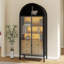 Armoire de rangement, vitrine arquée avec lumière DEL