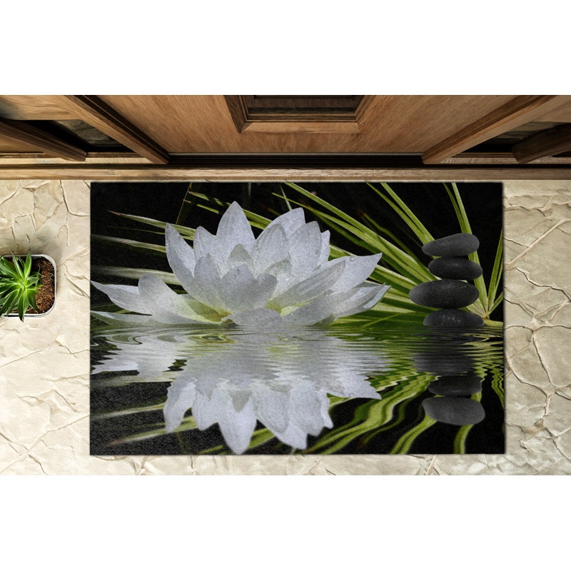 Non-Slip Floral Outdoor Doormat
