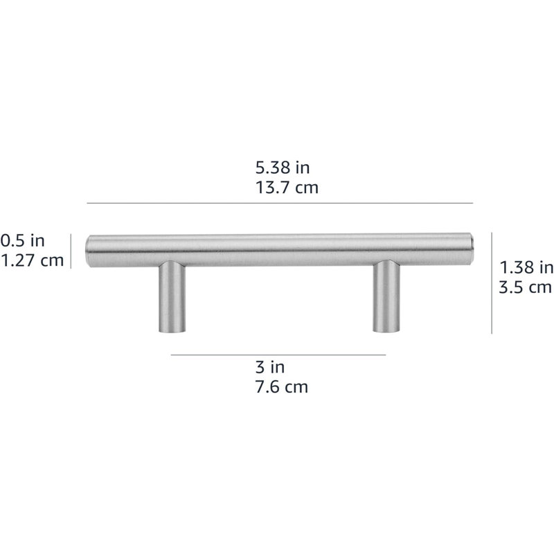 Poignée d'armoire de bar Basics Euro - paquet de 25
