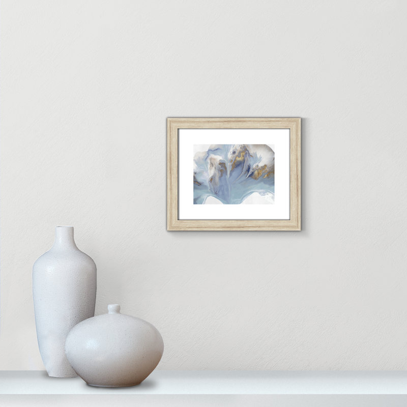 Space Inside " Space Inside I ", Beige Framed, 30" H x 42" W x 1.25" D
