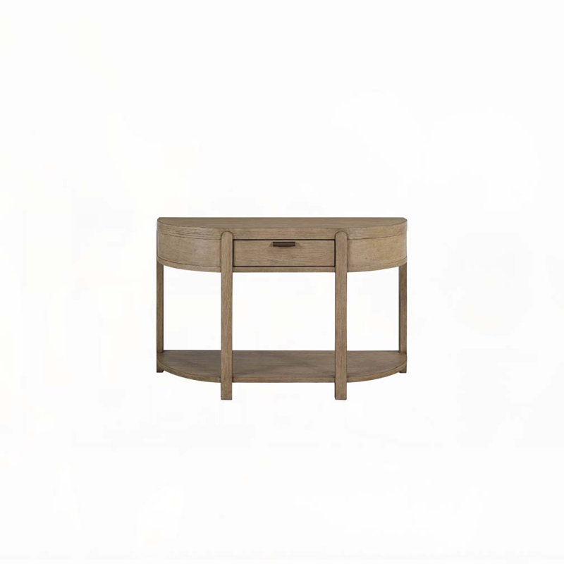 Curved 1-Drawer Console Table - Toffee