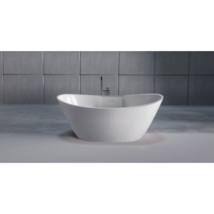 69'' x 35.4'' Freestanding Soaking Acrylic Bathtub