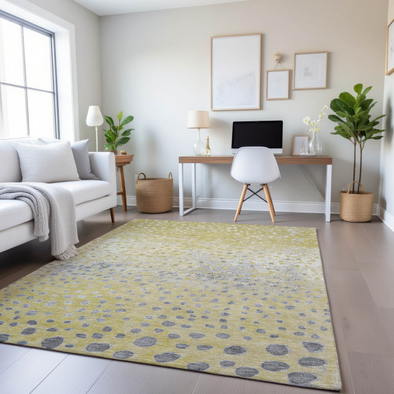 Tapis de qualité supérieure lavable à la machine Kumbhar AMF1366, Rectangle 10 pi x 14 pi